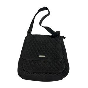 Vera Bradley Black Quilted Hobo Crossbody Purse